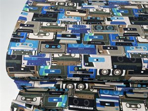 Bomuldsjersey - seje kasettebånd i skønne farver